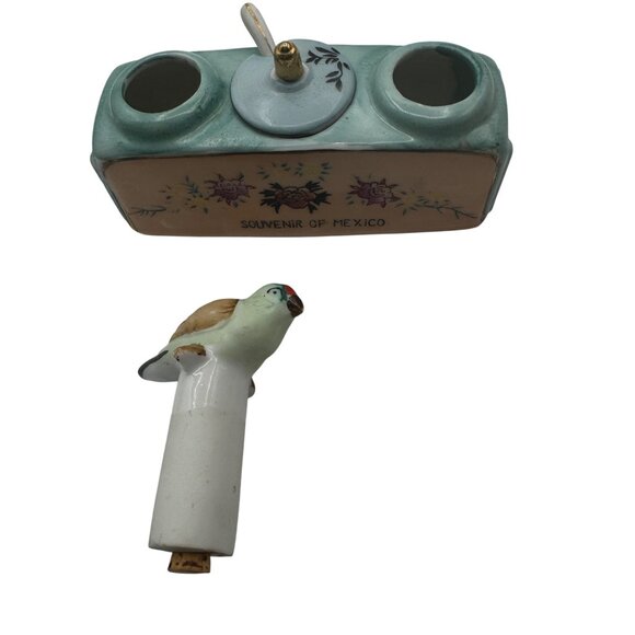 Vintage Ceramic Souvenir Of Mexico Bird-Themed Salt & Pepper Shaker Set - Picture 7 of 7